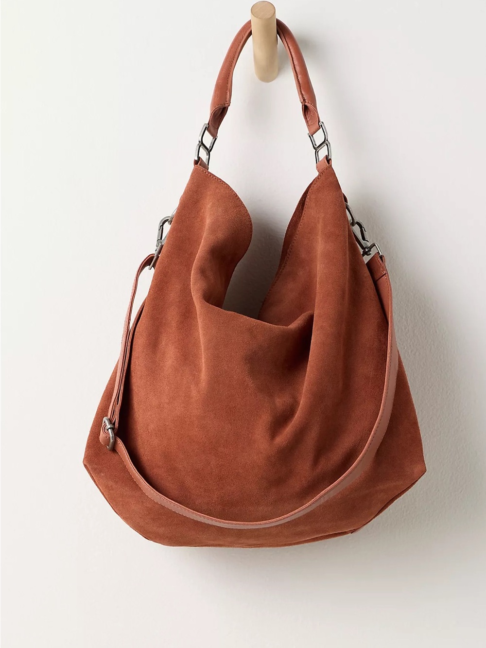 Free People Suzie Suede Slouchy Tote Bag - Picture 3 of 6